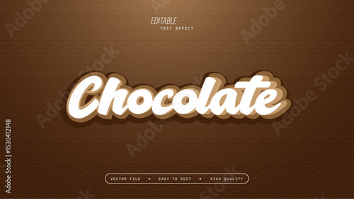 Chocolate Text Concept with Brown Background
