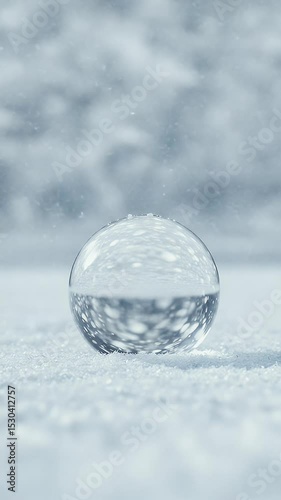 Winter Snowball Glass Ball Snowflakes Cold Season Background