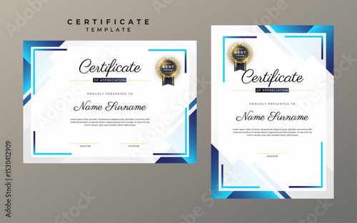 Appreciation Award Certificate Composition