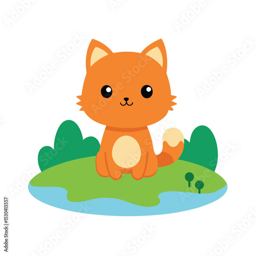 cute cat vector art