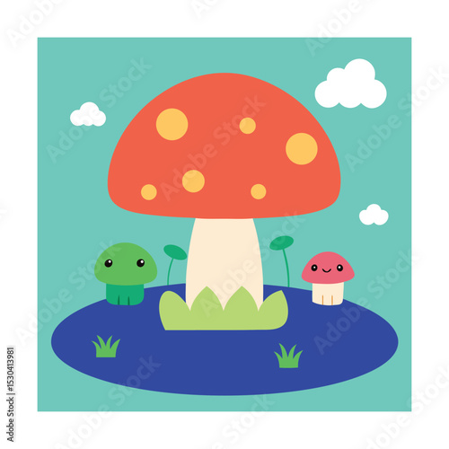 mushrooms in the forest