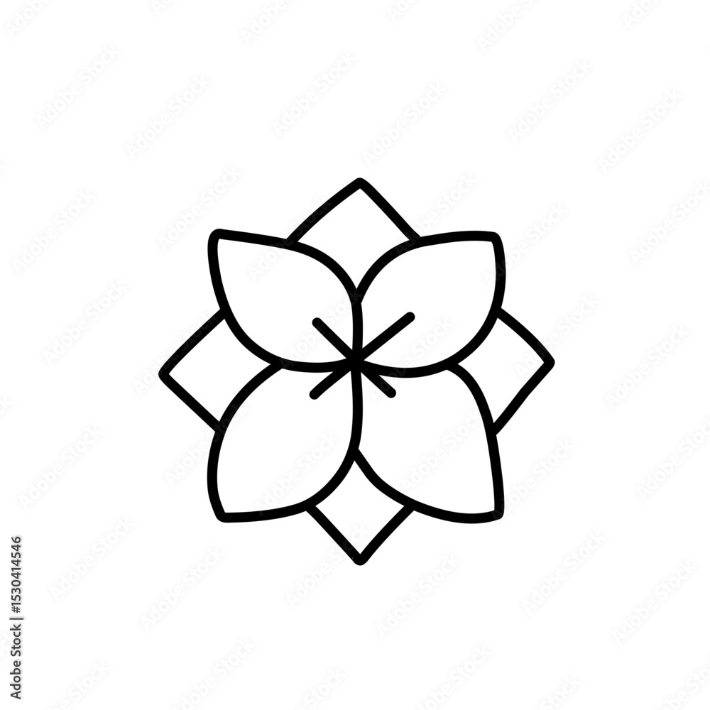 floral ornament line art icon floral ornament line art icon