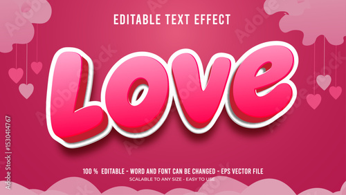 love editable text effect