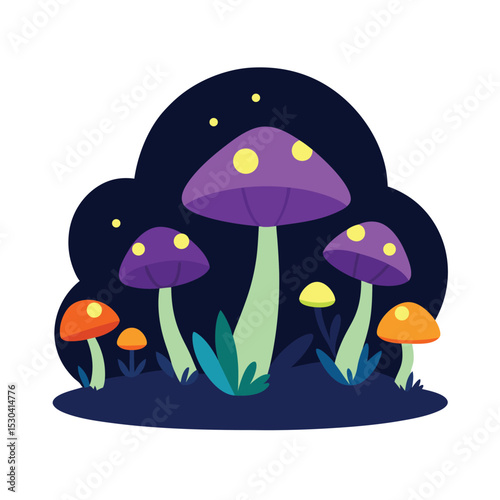 vector illustration of mushroom