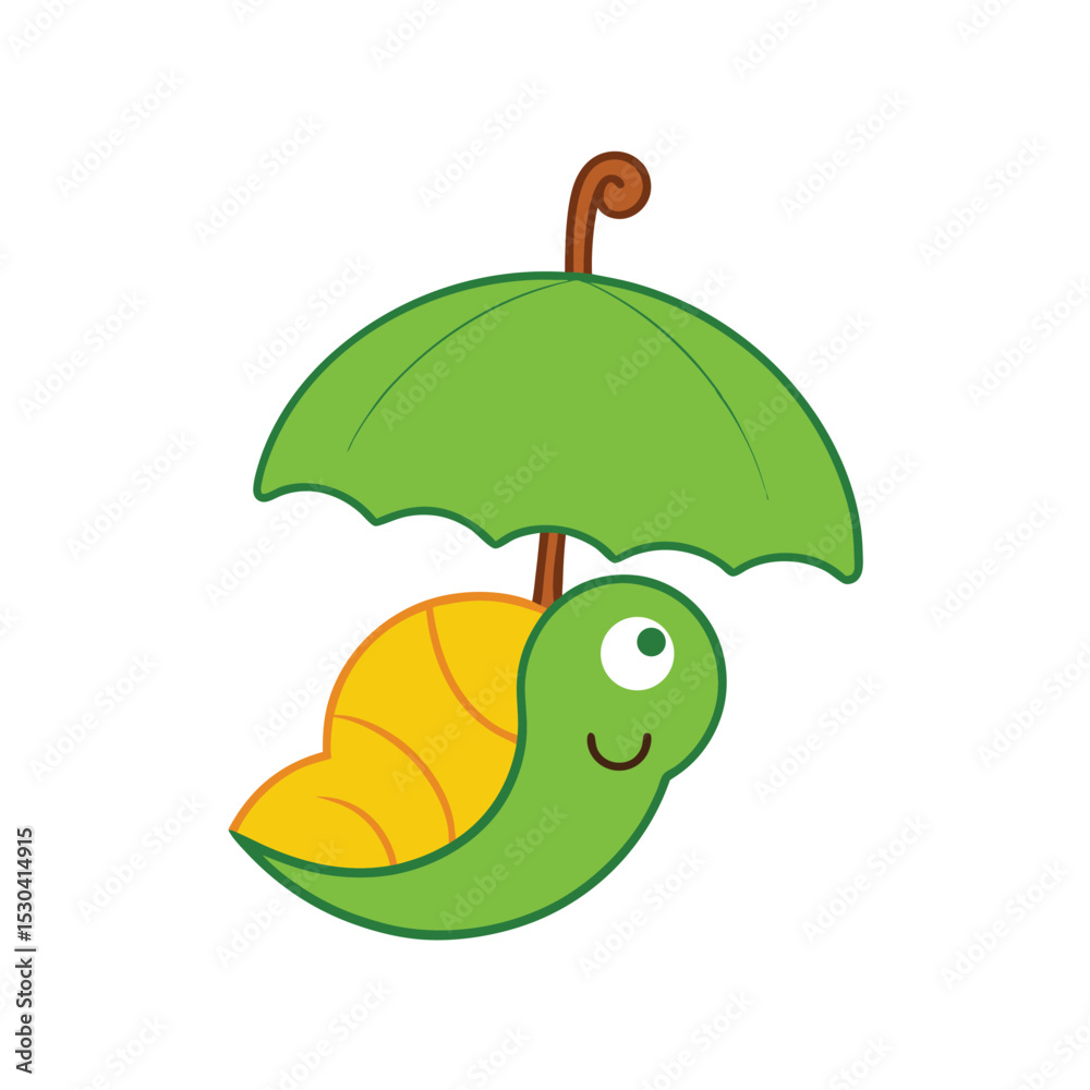 Fototapeta premium funny turtle with umbrella