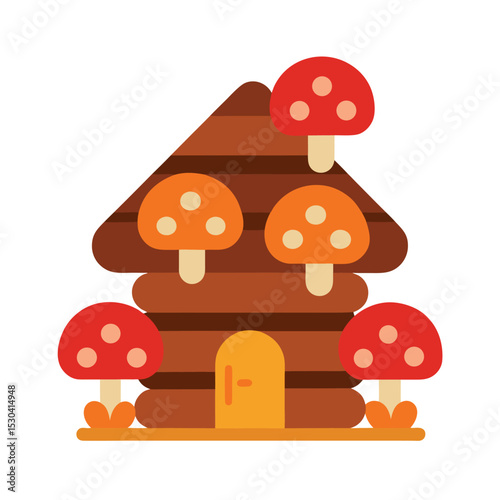 house with mushrooms