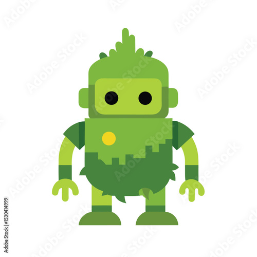 green alien robot