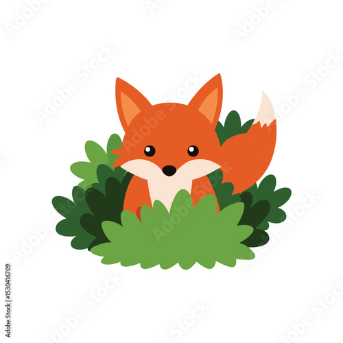 red fox with a yellow background