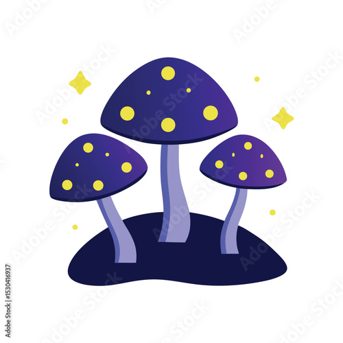 mushrooms in the grass