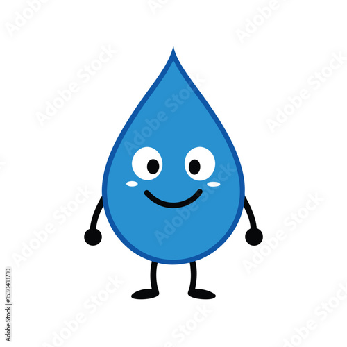 funny cartoon water drop