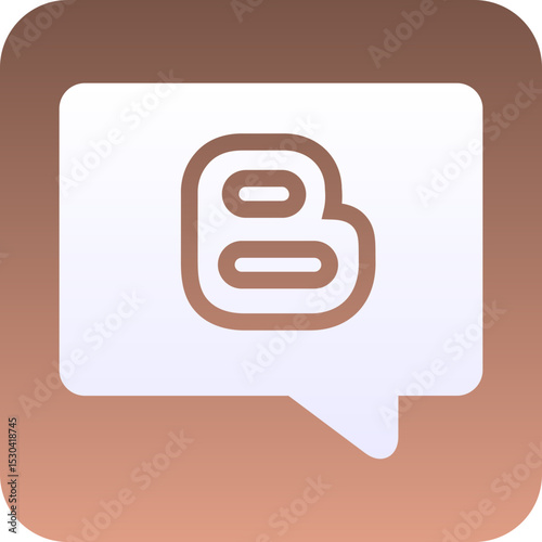 Blogging Icon - SVG Line Style
