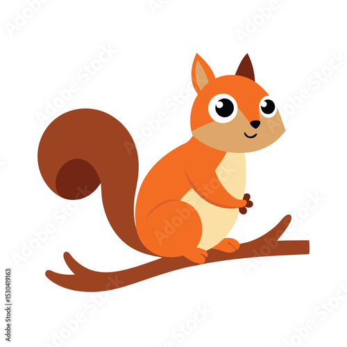 squirrel with nut vector art