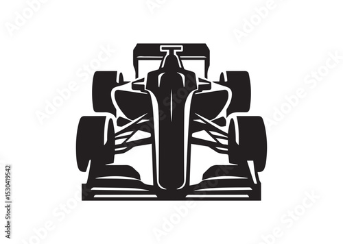 Formula Car Silhouette Vector