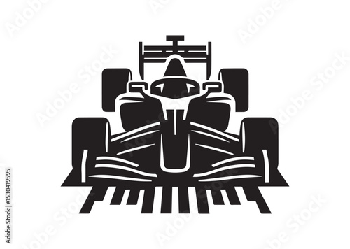 Formula Car Silhouette Vector