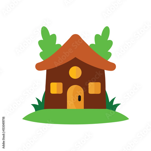 house with green leaves