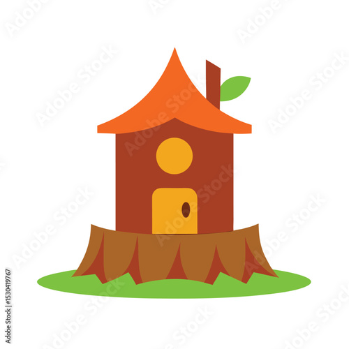 tree stump house in the form of a tree