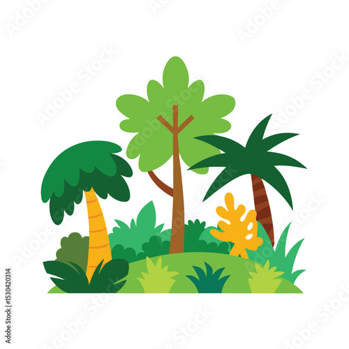 vector illustration of palm trees