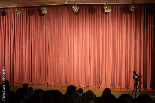 Closed theatre backstage before the start of a performance.