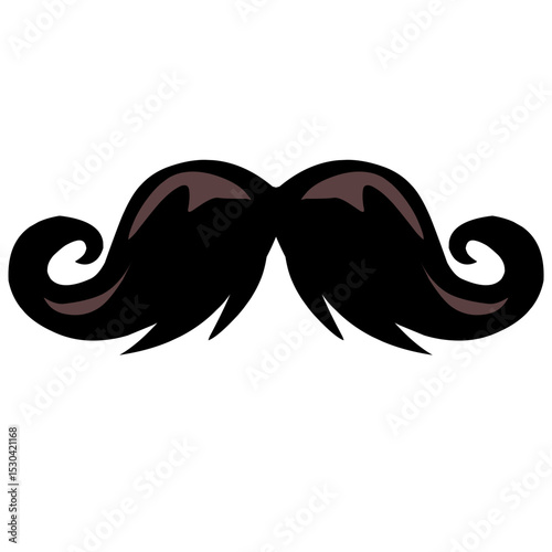 Black moustache illustration 