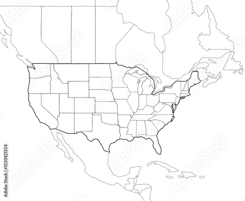 map of north america