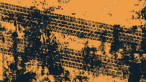 タイヤ跡が残るグランジ風背景
