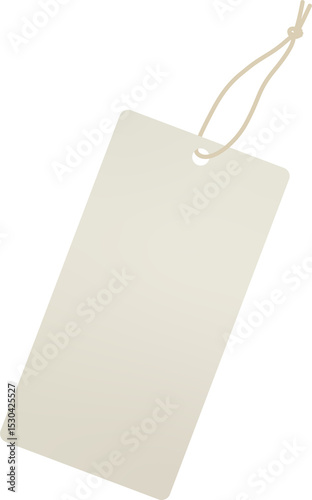 blank tag isolated on white