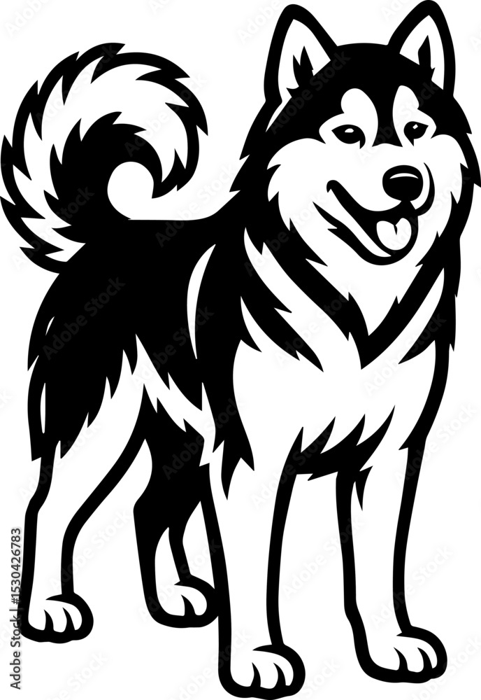 Fototapeta premium Alaskan Malamute.eps