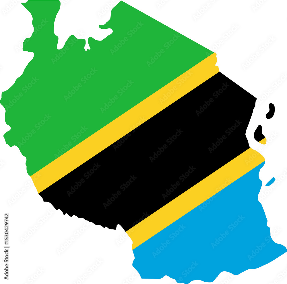 Fototapeta premium Tanzania country map location