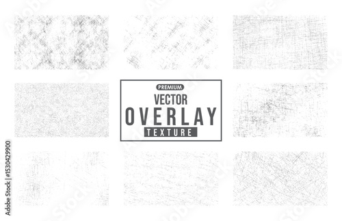 Dirty Grunge Textures Vector Set. Set of grunge textures. Different types of texture stamps damaged, paint, old, concrete and other. Subtle halftone vector texture overlay.

