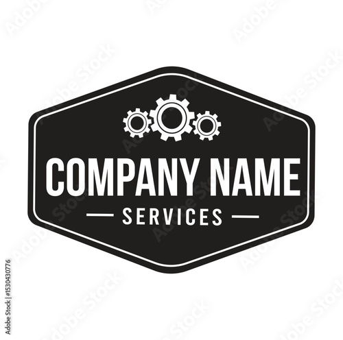 vector illustration of a black label