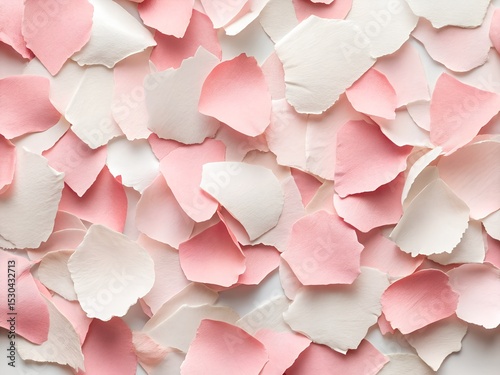 Abstract Pink and White Torn Paper Texture Background