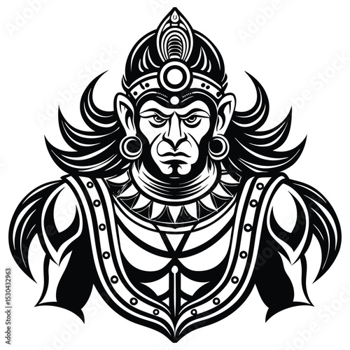 Lord Hanuman vector design beautiful art