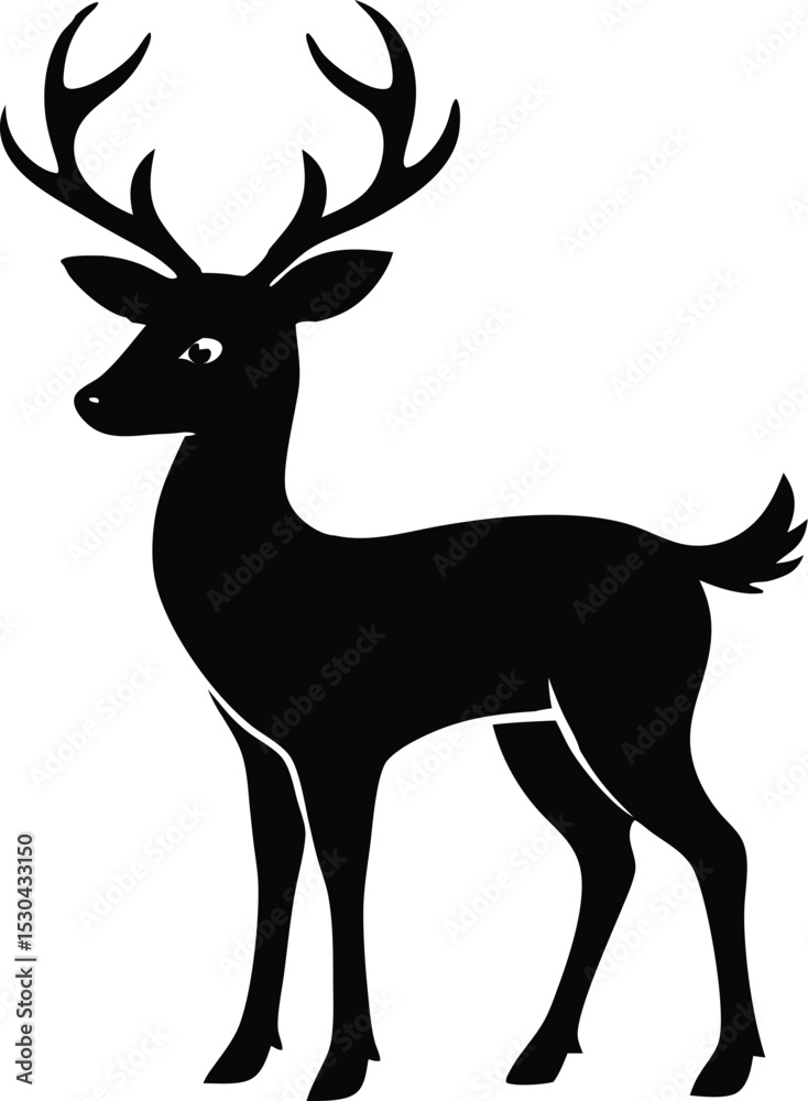 Obraz premium Deer Vector Art, Deer Icon Clipart