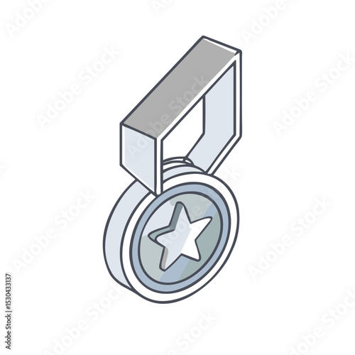 Medal Award Icon for Achievement Recognition, Competition Apps, Educational Games, Sports Platforms, and Employee Motivation Software