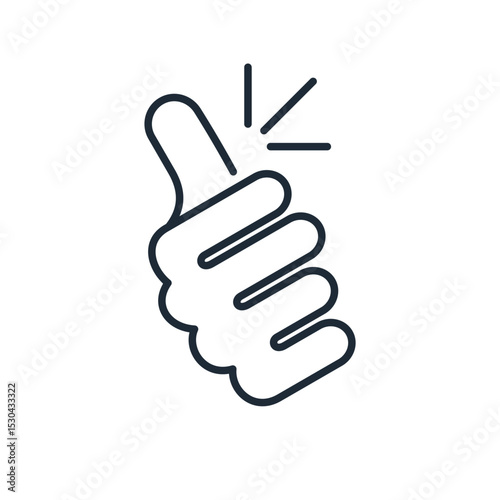 A gesture of satisfaction. Fast, easy, simple. Excellent result, response. Vector linear icons illustration isolated on white background.