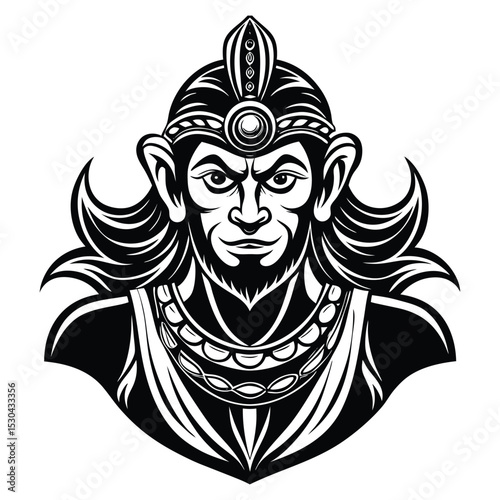 Lord Hanuman vector design beautiful art