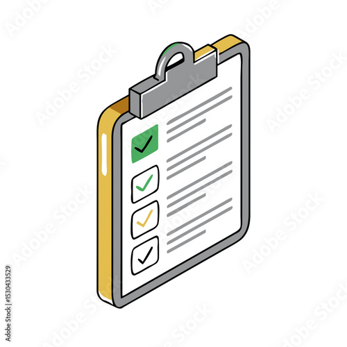 Clipboard Icon for Task Management Apps, Survey Platforms, Checklist Tools and Inspection Software Interfaces