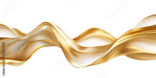 Abstract Gold Ocean Waves Vector