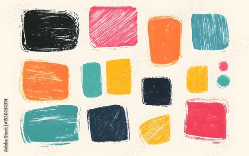 Abstract Grunge Paint Brush Strokes Collection