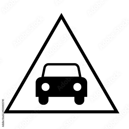 distance warning light car warning light symbol useful for automotive designs silhouette black.eps
