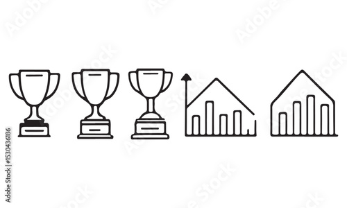 trophy cup on a white isolated podium with an hourglass, symbolizing timeless victory and success