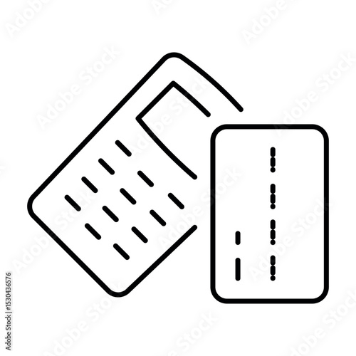 An NFC technology icon featuring a card and terminal, symbolizing the convenience of contactless payments and digital transactions in modern commerce.