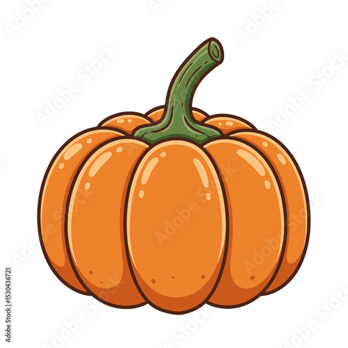 Pumpkin vector cartoon illustration isolated on white