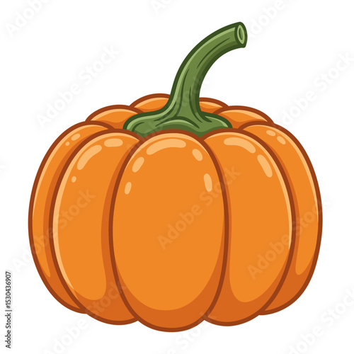 Pumpkin vector cartoon illustration isolated on white