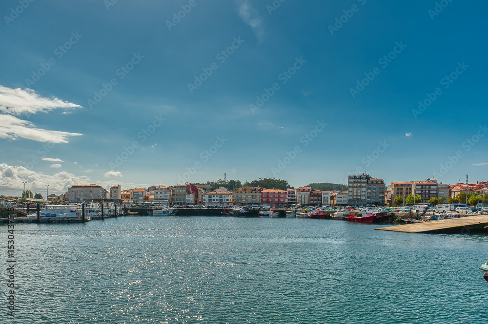 Naklejka premium El Grove u Ogrobe is a municipality and a peninsula located in the western part of the region of Salnes (province of Pontevedra), at the entrance of the river of Arosa,