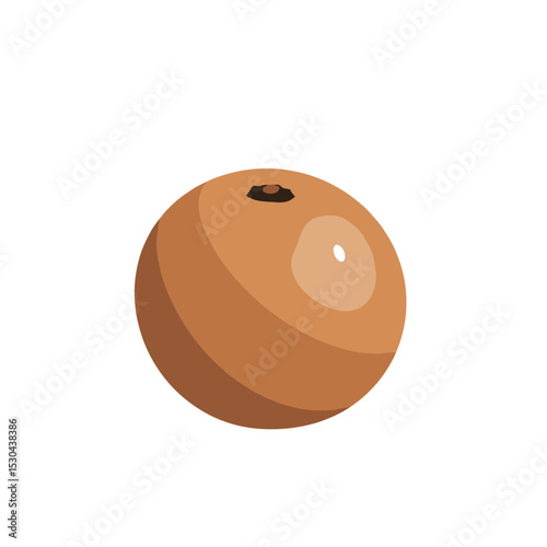 A close-up view of a brown acorn on a white background, highlighting its natural texture and shape