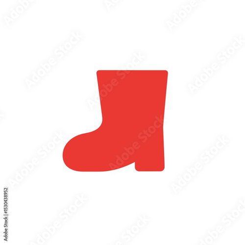 Abstract red shape on a white background, symbolizing creativity and design concepts
