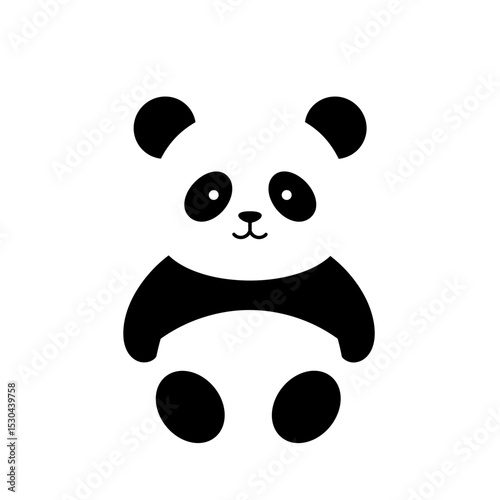 Cute panda illustration with playful expression against a simple background