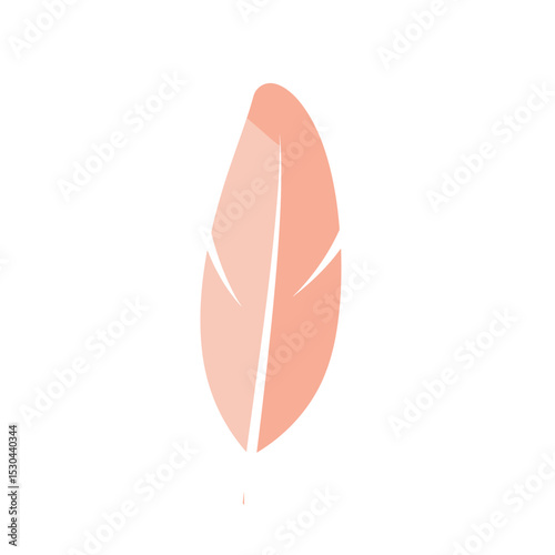 Elegant soft feather floating gracefully against a minimalist background, symbolizing lightness