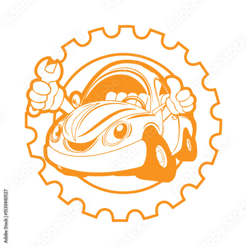 Car repair Mechanic Automotive repair vector illustration symbol design 